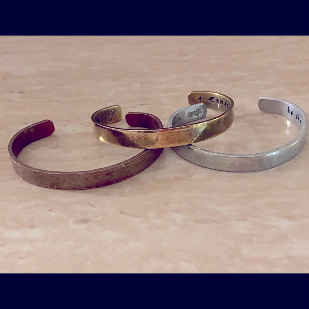 Motivational bracelet trio